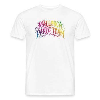 Mallorca Party Team Bunt - Männer T-Shirt - Weiß - Vorne - AI Model Male 178 dark (178cm)