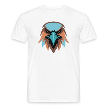 Adlerkopf Turquoise Braun - Männer T-Shirt - Weiß - Vorne - AI Model Male 178 dark (178cm)