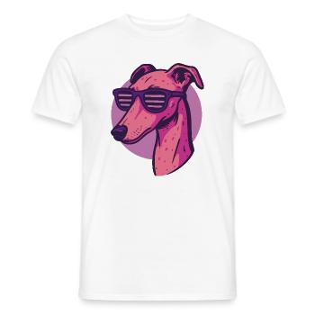 Lévrier, Galgo - T-shirt homme - blanc - Devant - AI Model Male 178 dark (178cm)