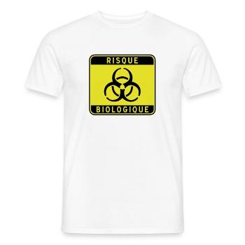 Biologisches Gefahrzeichen, Infektionsrisiko, Material - Männer T-Shirt - Weiß - Vorne - AI Model Male 178 dark (178cm)