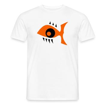 Poisson-œil - Augenfisch - T-shirt homme - blanc - Devant - AI Model Male 178 dark (178cm)