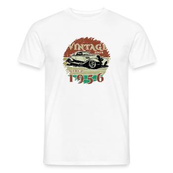 70e anniversaire - Classic - Millésime depuis 03/1956 - T-shirt homme - blanc - Devant - AI Model Male 178 dark (178cm)