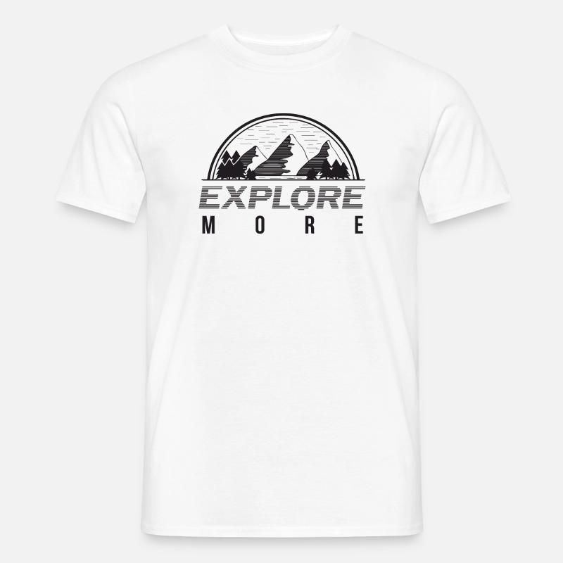 Explore More Mountains and Forest - Men’s T-shirt - white