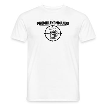 Promille Kommando  - Männer T-Shirt - Weiß - Vorne - AI Model Male 178 dark (178cm)