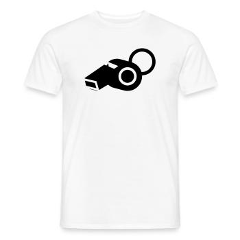 Entraîneur arbitre de sifflet - T-shirt homme - blanc - Devant - AI Model Male 178 dark (178cm)