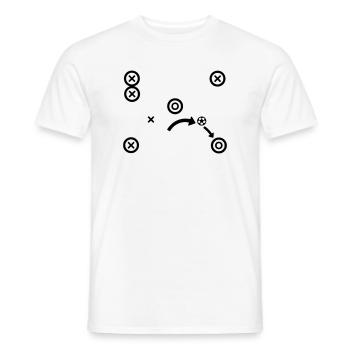 Stratégie des entraîneurs tactiques de football - T-shirt homme - blanc - Devant - AI Model Male 178 dark (178cm)