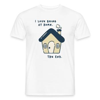 J’adore être à la maison – Déclaration introvertie - T-shirt homme - blanc - Devant - AI Model Male 178 dark (178cm)
