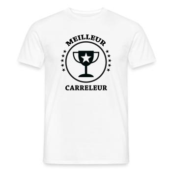 Bester Fliesenleger - Männer T-Shirt - Weiß - Vorne - AI Model Male 178 dark (178cm)