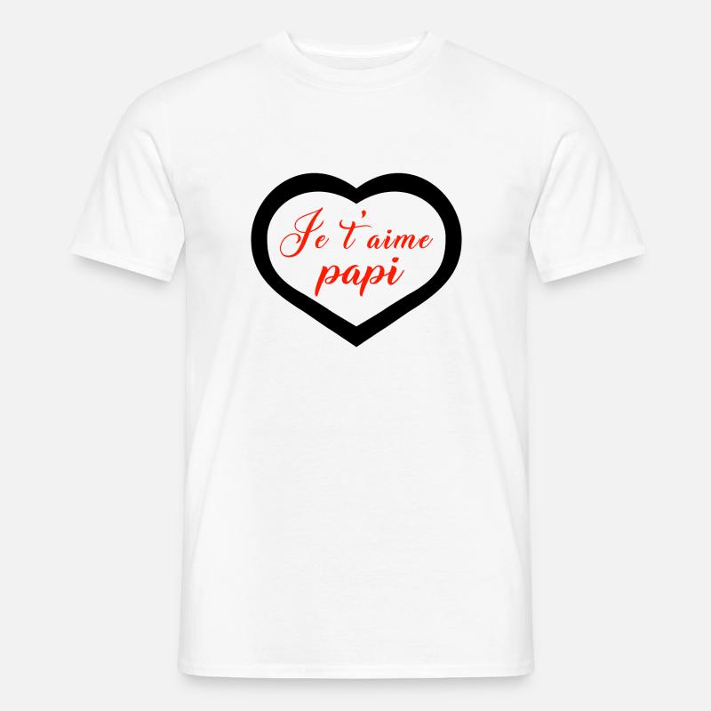 Herz, ich liebe dich, Opa. - Männer T-Shirt - Weiß