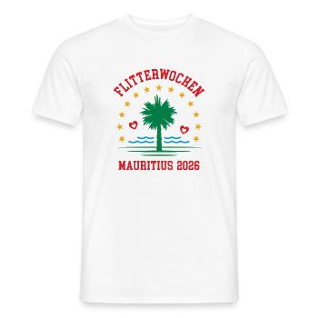 Honeymoon Mauritius 2026 Honeymoon Vacation - Men's T-Shirt - white - Front - AI Model Male 178 dark (178cm)