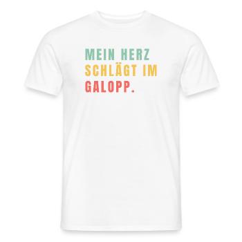 Mein Herz schlägt im Galopp - Männer T-Shirt - Weiß - Vorne - AI Model Male 178 dark (178cm)