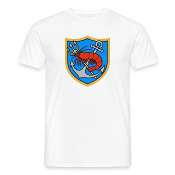 Krabbenfischer Wappen - Männer T-Shirt - Weiß - Vorne - AI Model Male 178 dark (178cm)