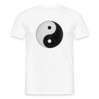 Yin and Yang Symbol - Men's T-Shirt - white - Front - AI Model Male 178 dark (178cm)