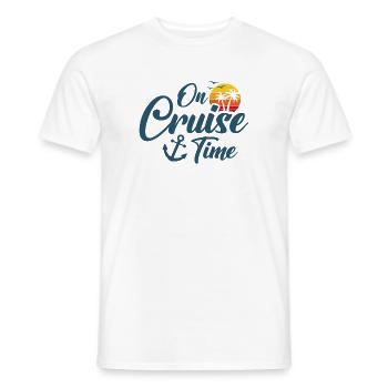 Sommerurlaub während der Kreuzfahrtzeit Kreuzfahrtreise - Männer T-Shirt - Weiß - Vorne - AI Model Male 178 dark (178cm)