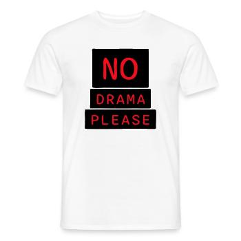 No Drama Please Rest Relaxation Relax Chill Fun - Men's T-Shirt - white - Front - AI Model Male 178 dark (178cm)