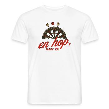Leuke Darts Sweat à capuche, en hop, weer 26 - T-shirt homme - blanc - Devant - AI Model Male 178 dark (178cm)