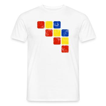 Farben Ornament Muster - Grundfarben - Männer T-Shirt - Weiß - Vorne - AI Model Male 178 dark (178cm)