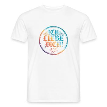 I Love You Saying Colorful - Men's T-Shirt - white - Front - AI Model Male 178 dark (178cm)