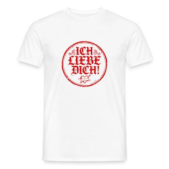 Ich Liebe Dich Spruch - Männer T-Shirt - Weiß - Vorne - AI Model Male 178 dark (178cm)