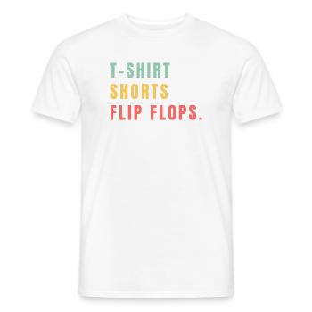 T-shirts Dhorts Tongs - T-shirt homme - blanc - Devant - AI Model Male 178 dark (178cm)