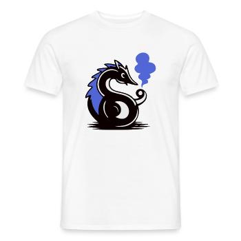 Blauer Glut-Seepferdchen - Männer T-Shirt - Weiß - Vorne - AI Model Male 178 dark (178cm)