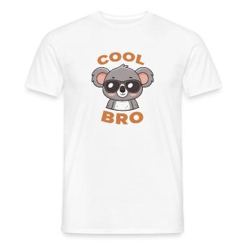 Koala Cool Bro mit Schutzbrille - Männer T-Shirt - Weiß - Vorne - AI Model Male 178 dark (178cm)