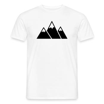 Mountains Mountain Hiking Outdoor Vector - Men's T-Shirt - white - Front - AI Model Male 178 dark (178cm)