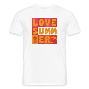 Ich liebe den Sommer - Männer T-Shirt - Weiß - Vorne - AI Model Male 178 dark (178cm)