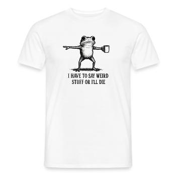 Frosch Spruch Meme Humor Lustig Geschenkidee - Männer T-Shirt - Weiß - Vorne - AI Model Male 178 dark (178cm)