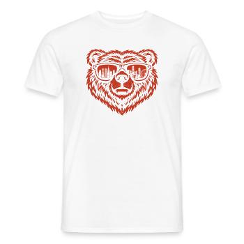 Cool Bear Sonnenbrille Lustiger Tier-Natur-Fan - Männer T-Shirt - Weiß - Vorne - AI Model Male 178 dark (178cm)