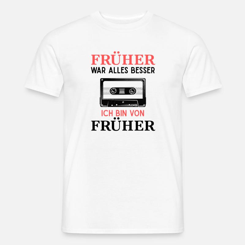 Früher War Alles Besser Kassette Nostalgie - Männer T-Shirt - Weiß