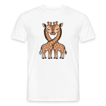 VERLIEBTE PAARE GIRAFFEN HERZ - Männer T-Shirt - Weiß - Vorne - AI Model Male 178 dark (178cm)