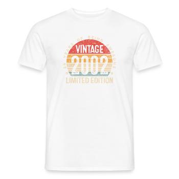 24 Year Old Gifts Vintage 2002 Limited Edition  - Men's T-Shirt - white - Front - AI Model Male 178 dark (178cm)