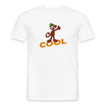 COOL MONKEY - Männer T-Shirt - Weiß - Vorne - AI Model Male 178 dark (178cm)