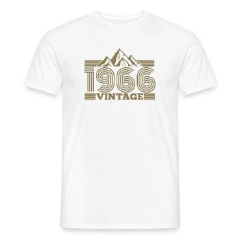 Randonnée en montagne vintage du 60e anniversaire de 1966 - T-shirt homme - blanc - Devant - AI Model Male 178 dark (178cm)