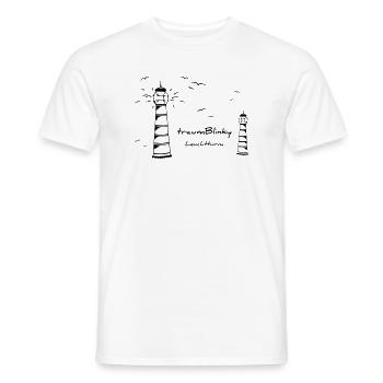 traumBlinky Leuchtturm - par heavenlygoods - T-shirt homme - blanc - Devant - AI Model Male 178 dark (178cm)