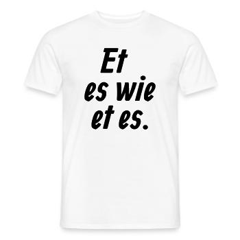 Et es wie et es - Et Kölsche Jrundjesetz §1 - Männer T-Shirt - Weiß - Vorne - AI Model Male 178 dark (178cm)