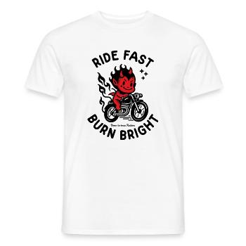 Ride Fast Burn Bright - T-shirt homme - blanc - Devant - AI Model Male 178 dark (178cm)