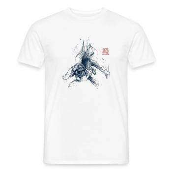 Goldfish with Kanji Stamp - Men's T-Shirt - white - Front - AI Model Male 178 dark (178cm)