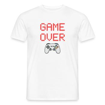 Game Over – Gamer Controller T-Shirt - Men's T-Shirt - white - Front - AI Model Male 178 dark (178cm)