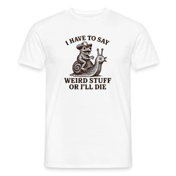 Frosch Spruch Meme Humor Lustig Geschenkidee - Männer T-Shirt - Weiß - Vorne - AI Model Male 178 dark (178cm)