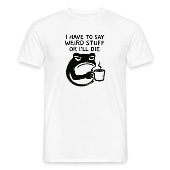 Frosch Spruch Meme Humor Lustig Geschenkidee - Männer T-Shirt - Weiß - Vorne - AI Model Male 178 dark (178cm)