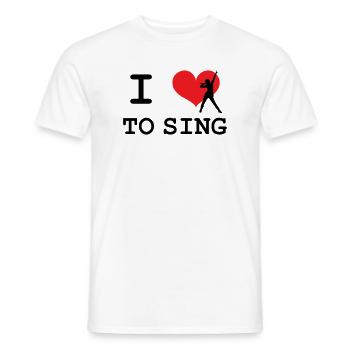 J'aime Chanter - T-shirt homme - blanc - Devant - AI Model Male 178 dark (178cm)
