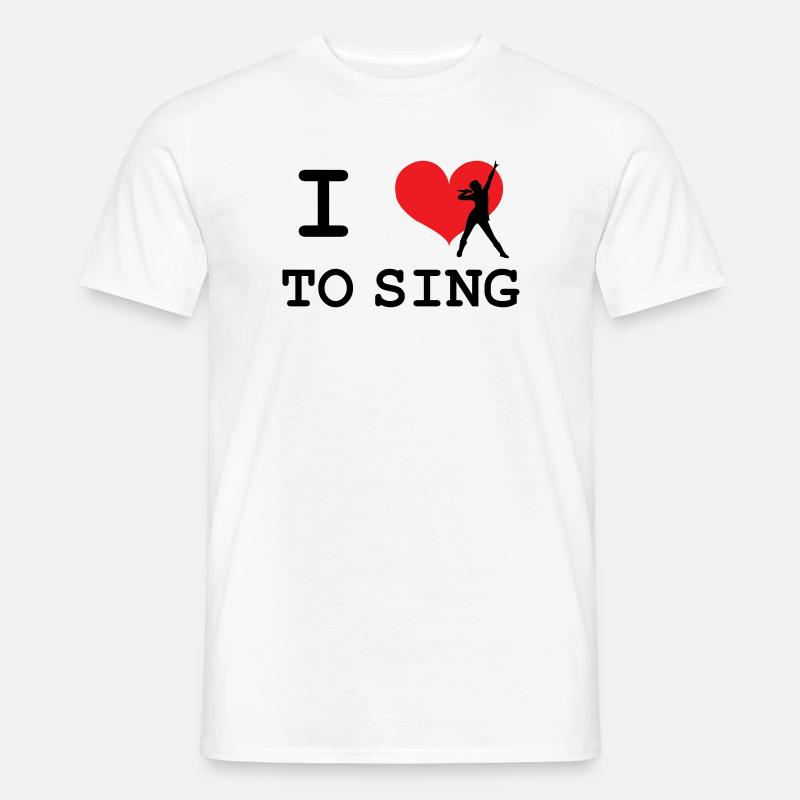 Amo cantare - T-shirt uomo - bianco