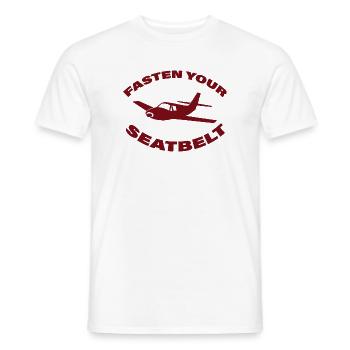 ATTACHE TA CEINTURE - T-shirt homme - blanc - Devant - AI Model Male 178 dark (178cm)