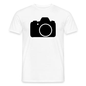 Caméra - T-shirt homme - blanc - Devant - AI Model Male 178 dark (178cm)