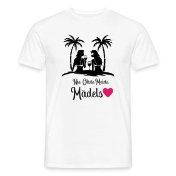 Never without my girls' heart - Men's T-Shirt - white - Front - AI Model Male 178 dark (178cm)