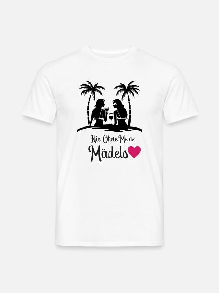 Never without my girls' heart - Men's T-Shirt - white