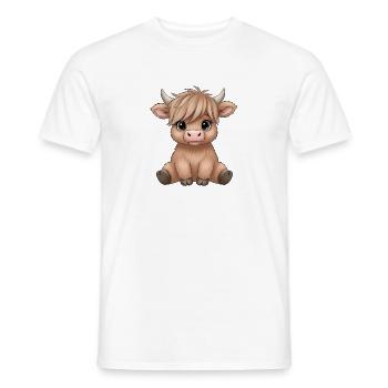 Bébé vache avec poney en poney - T-shirt homme - blanc - Devant - AI Model Male 178 dark (178cm)