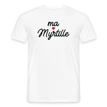 Mein Blueberry (Love) Herz-Skript - Männer T-Shirt - Weiß - Vorne - AI Model Male 178 dark (178cm)